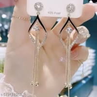 Black Gold Dangle Earrings – Elegant Celestria Design
