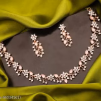 ZP Stone Necklace with Earrings Women's Jewelry Set